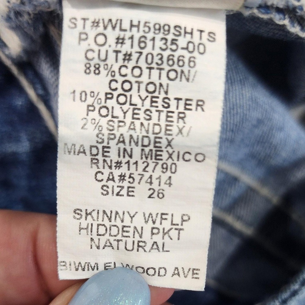 AUTHENTIC True Religion Jeans Women 26 Light Wash Skinny Low Rise Hidden Pocket - Picture 11 of 14
